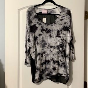 Romeo & Juliet Couture Black Tie Dye Shirt